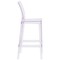 Emma and Oliver Ghost Barstool in Transparent Crystal with Square Back